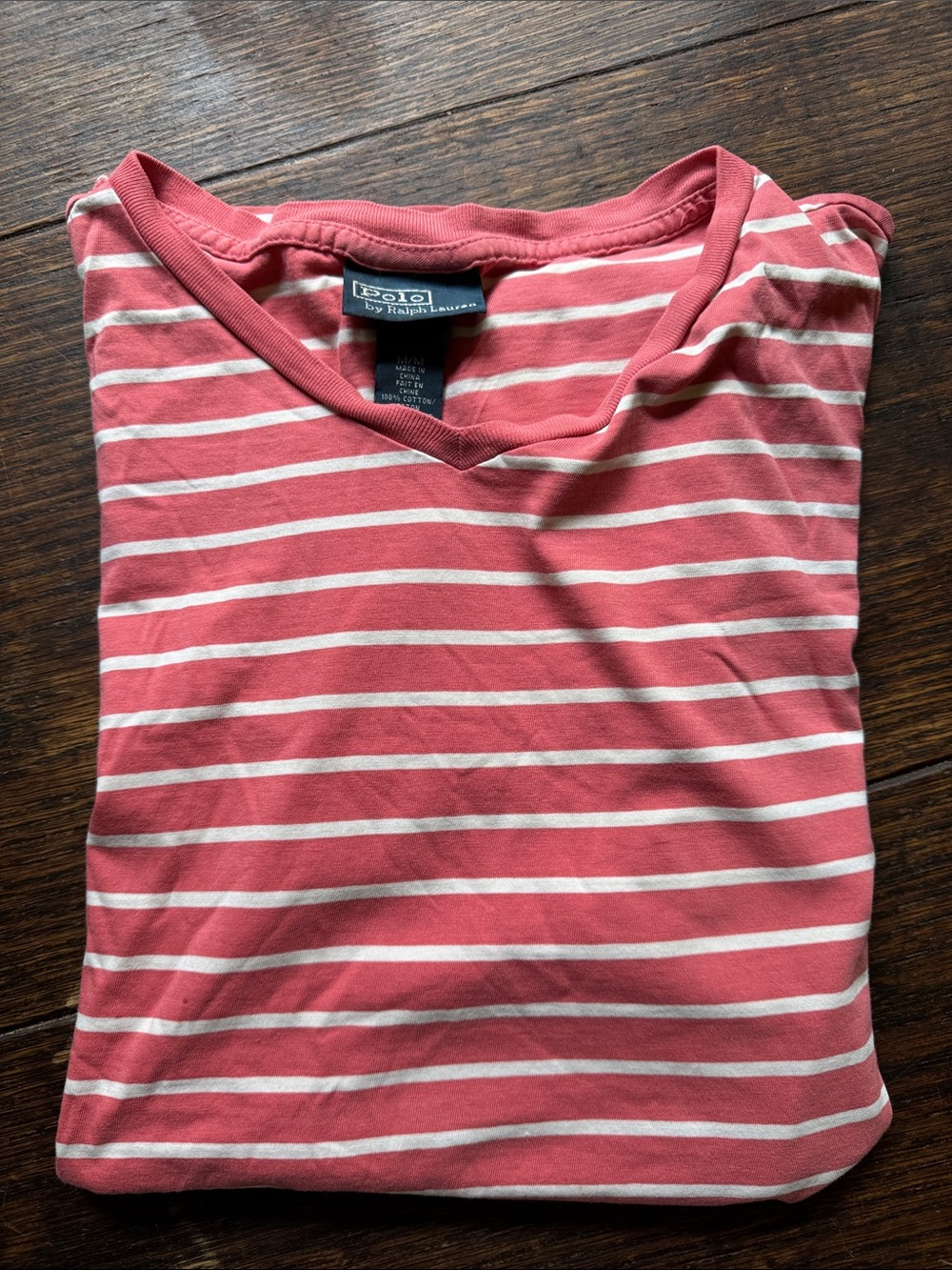 Polo Ralph Lauren Striped V-Neck Tee- Medium